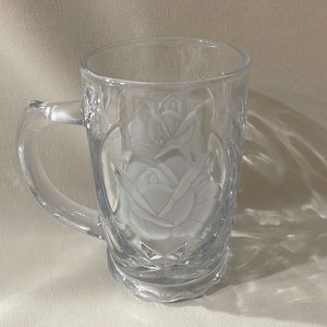 Vintage Mikasa Crystal Rose Coffee Mug Beautiful - W1146